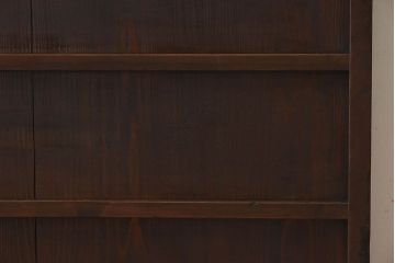 和製アンティーク　細かな格子が美しい　ガラス入り格子戸(引き戸、ガラス戸)(1)