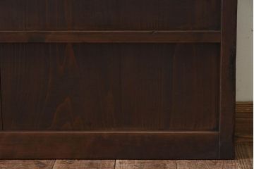 和製アンティーク　細かな格子が美しい　ガラス入り格子戸(引き戸、ガラス戸)(1)