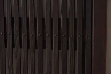 和製アンティーク　細かな格子が美しい　ガラス入り格子戸(引き戸、ガラス戸)(2)