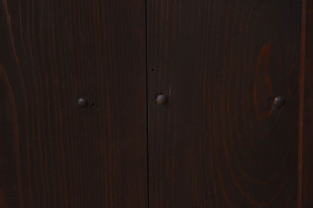 和製アンティーク　細かな格子が美しい　ガラス入り格子戸(引き戸、ガラス戸)(2)