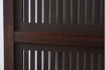 和製アンティーク　細かな格子が美しい　ガラス入り格子戸(引き戸、ガラス戸)(2)