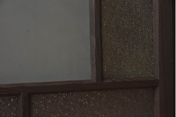 和製アンティーク　2種のガラスが魅力的!モダンなガラス戸(引き戸、窓)