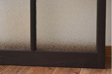 和製アンティーク　2種のガラスが魅力的!モダンなガラス戸(引き戸、窓)