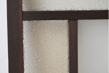 和製アンティーク　2種のガラスが魅力的!モダンなガラス戸(引き戸、窓)