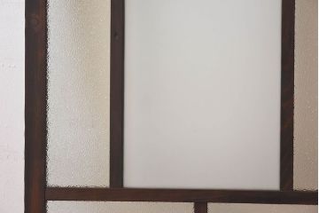 和製アンティーク　2種のガラスが魅力的!モダンなガラス戸(引き戸、窓)