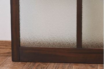 和製アンティーク　2種のガラスが魅力的!モダンなガラス戸(引き戸、窓)