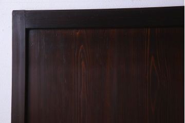 和製アンティーク　ダイヤガラス入り格子帯戸(ガラス帯戸、引き戸、ガラス戸)3枚セット