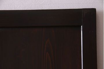 和製アンティーク　ダイヤガラス入り格子帯戸(ガラス帯戸、引き戸、ガラス戸)3枚セット