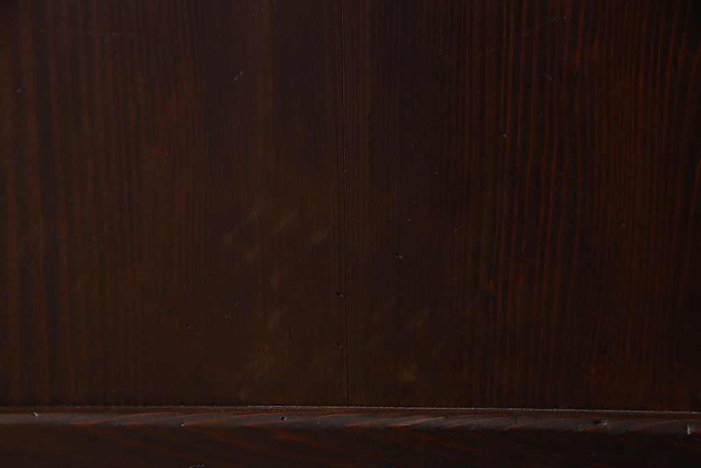 和製アンティーク　ダイヤガラス入り格子帯戸(ガラス帯戸、引き戸、ガラス戸)3枚セット