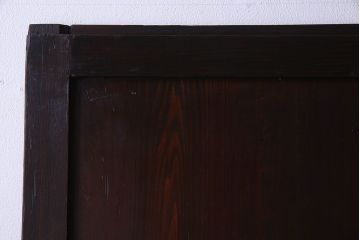 和製アンティーク　ダイヤガラス入り格子帯戸(ガラス帯戸、引き戸、ガラス戸)3枚セット