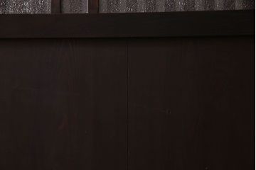 和製アンティーク　ダイヤガラス入り格子帯戸(ガラス帯戸、引き戸、ガラス戸)3枚セット