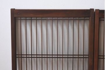 和製アンティーク　富士の図柄が魅力的な書院戸4枚セット(格子戸、ガラス戸、窓)