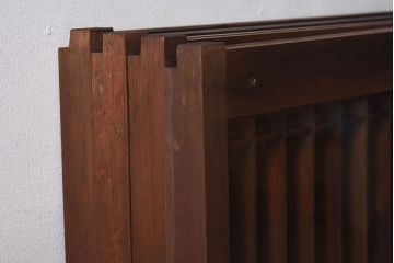 和製アンティーク　富士の図柄が魅力的な書院戸4枚セット(格子戸、ガラス戸、窓)