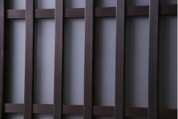 和製アンティーク　モダンな雰囲気漂うガラス格子戸(引き戸)2枚セット