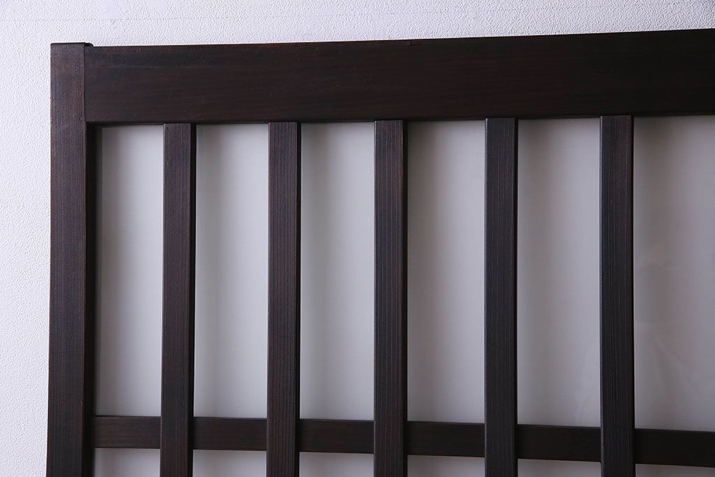 和製アンティーク　モダンな雰囲気漂うガラス格子戸(引き戸)2枚セット