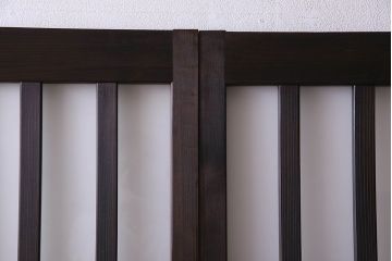 和製アンティーク　モダンな雰囲気漂うガラス格子戸(引き戸)2枚セット