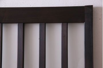 和製アンティーク　モダンな雰囲気漂うガラス格子戸(引き戸)2枚セット