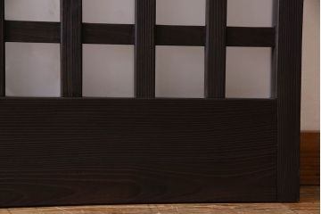 和製アンティーク　モダンな雰囲気漂うガラス格子戸(引き戸)2枚セット