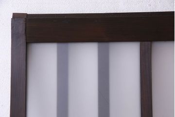 和製アンティーク　モダンな雰囲気漂うガラス格子戸(引き戸)2枚セット