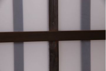 和製アンティーク　モダンな雰囲気漂うガラス格子戸(引き戸)2枚セット