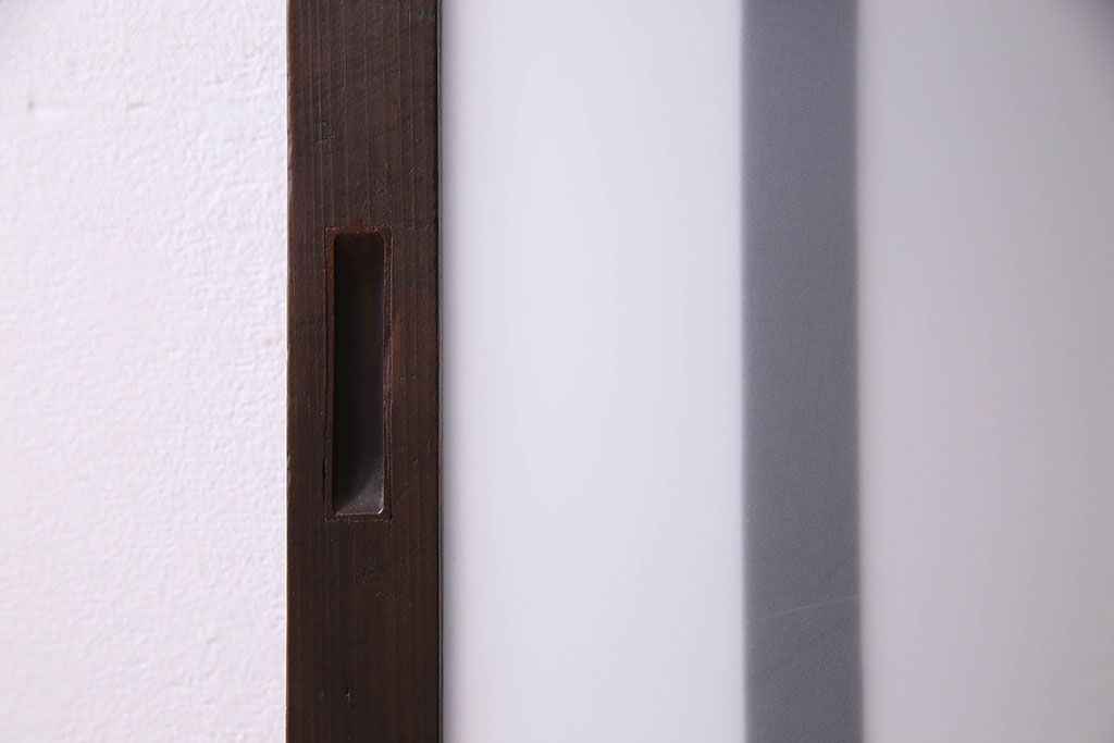 和製アンティーク　モダンな雰囲気漂うガラス格子戸(引き戸)2枚セット