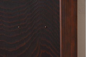 和製アンティーク　杉材一枚板!杢目が美しい上手物のドア(扉、ガラス戸)(2)
