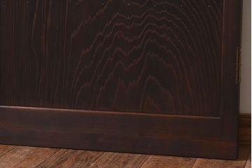 和製アンティーク　杉材一枚板!杢目が美しい上手物のドア(扉、ガラス戸)(2)