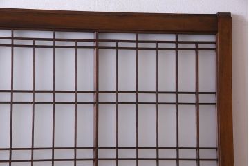 和製アンティーク　凝った格子のデザインが素敵なガラス戸(格子戸)