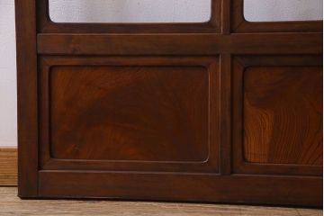 和製アンティーク　凝った格子のデザインが素敵なガラス戸(格子戸)