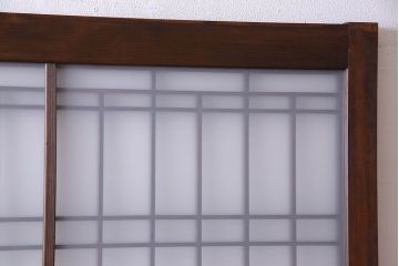 和製アンティーク　凝った格子のデザインが素敵なガラス戸(格子戸)