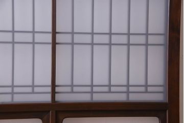 和製アンティーク　凝った格子のデザインが素敵なガラス戸(格子戸)
