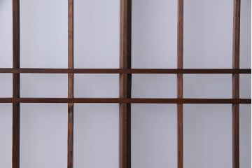 和製アンティーク　凝った格子のデザインが素敵なガラス戸(格子戸)4枚セット