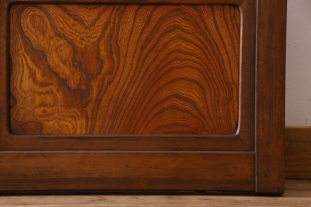 和製アンティーク　凝った格子のデザインが素敵なガラス戸(格子戸)4枚セット