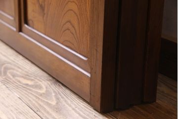 和製アンティーク　凝った格子のデザインが素敵なガラス戸(格子戸)4枚セット