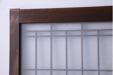和製アンティーク　凝った格子のデザインが素敵なガラス戸(格子戸)4枚セット