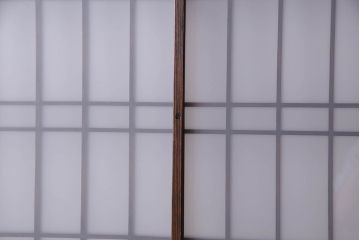 和製アンティーク　凝った格子のデザインが素敵なガラス戸(格子戸)4枚セット