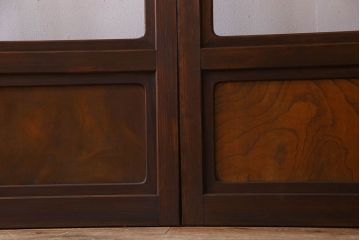 和製アンティーク　凝った格子のデザインが素敵なガラス戸(格子戸)4枚セット