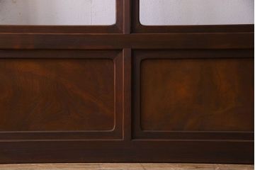 和製アンティーク　凝った格子のデザインが素敵なガラス戸(格子戸)4枚セット