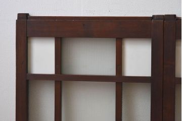 和製アンティーク　大正ロマン香る　色ガラス入りのガラス戸4枚セット(引き戸、窓)