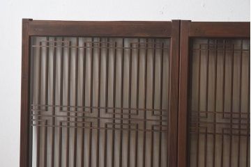 昭和期　組子のデザインが目を引く書院ガラス戸(引き戸、窓)