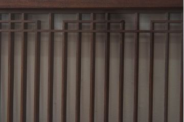 昭和期　組子のデザインが目を引く書院ガラス戸(引き戸、窓)