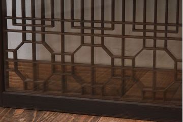 昭和期　組子のデザインが目を引く書院ガラス戸(引き戸、窓)