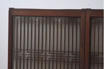 昭和期　組子のデザインが目を引く書院ガラス戸(引き戸、窓)