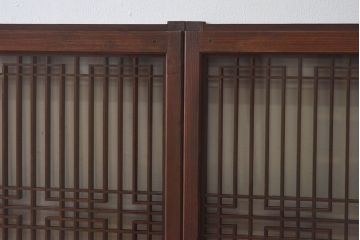 昭和期　組子のデザインが目を引く書院ガラス戸(引き戸、窓)