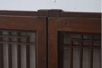 昭和期　組子のデザインが目を引く書院ガラス戸(引き戸、窓)