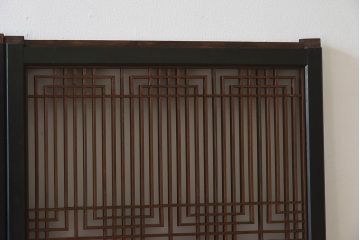 【T様ご成約分】昭和期 細かな組子が美しい書院ガラス戸4枚セット(欄間、引き戸、窓)