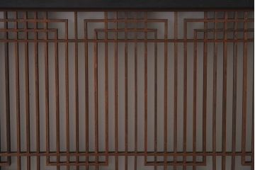 【T様ご成約分】昭和期 細かな組子が美しい書院ガラス戸4枚セット(欄間、引き戸、窓)