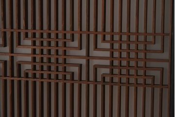 【T様ご成約分】昭和期 細かな組子が美しい書院ガラス戸4枚セット(欄間、引き戸、窓)