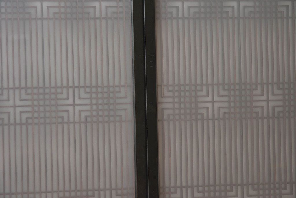 【T様ご成約分】昭和期 細かな組子が美しい書院ガラス戸4枚セット(欄間、引き戸、窓)