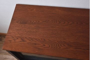 ペイント家具　和モダンなアンティークサイドキャビネット(収納棚、食器棚、戸棚)